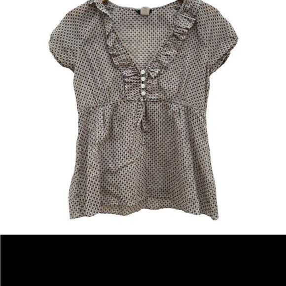 COPY - J CREW Pineapple Print Blouse - Picture 5 of 10